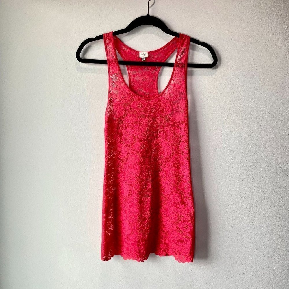 Aritzia Wilfred Free Madeline Lace Tank Pink XXS